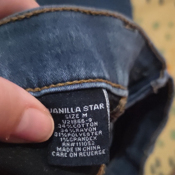 🌼2 For $20🌼Vanilla Star Dark Blue Skinny Jeans Size Medium - Picture 3 of 4